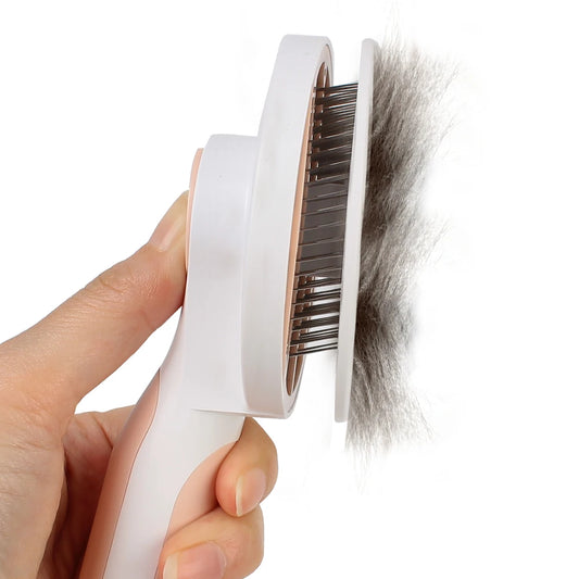 Cat Hair Cleaner Pet Accessories Cleaning and Beauty Products Self Cleaning Brush Pet Comb Plastic